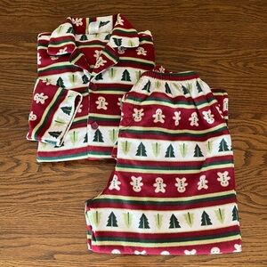 Gymboree Adult Men’s Dad Mom Fleece Christmas Holiday Pajamas Gingerbread XS